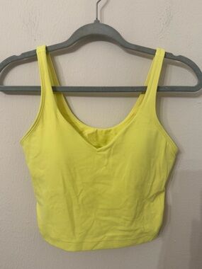 lululemon athletica Yellow V-Neck cropped Tank Top